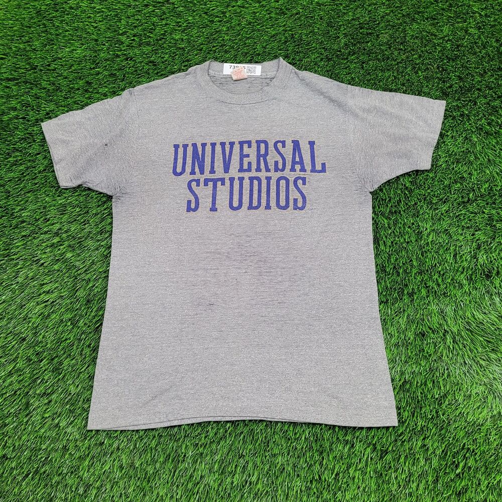 Vintage 80s Universal-Studios Shirt Womens M/L 18x26 Gray